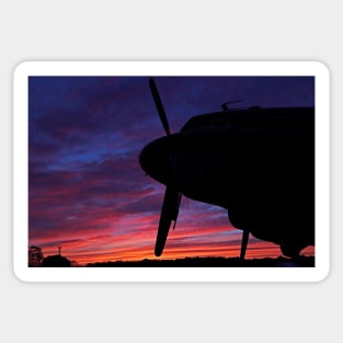 WWII C47 at Sunset Sticker